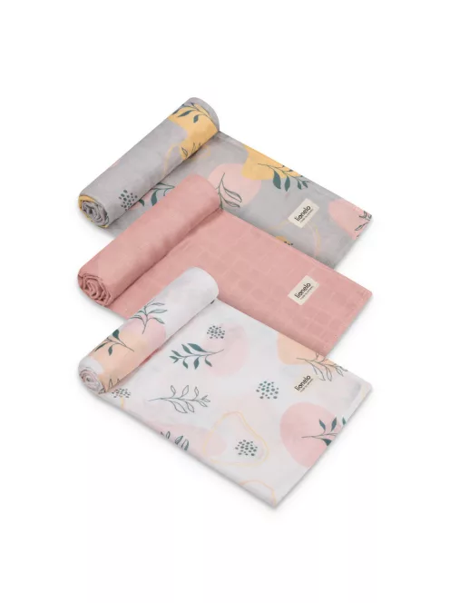 Lionelo Bamboo 3 db-os textilpelenka szett (70x70) - Leaf