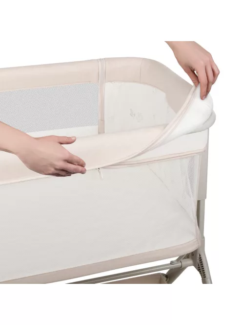 Lionelo Leonie 3az1-ben babaágy, bababölcső és babaöböl - Beige Sand