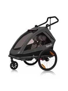   Lionelo Cama 2in1 kerékpár utánfutó és babakocsi - Grey Graphite
