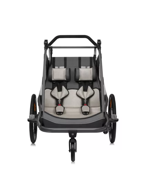 Lionelo Cama 2in1 kerékpár utánfutó és babakocsi - Grey Graphite