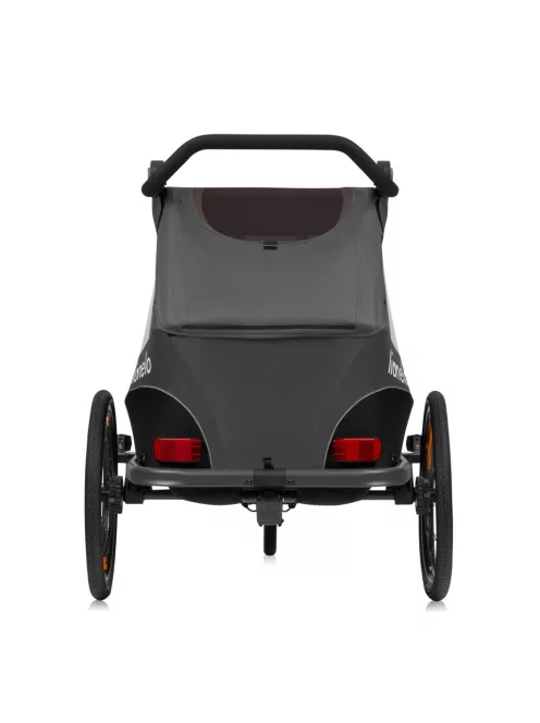 Lionelo Cama 2in1 kerékpár utánfutó és babakocsi - Grey Graphite