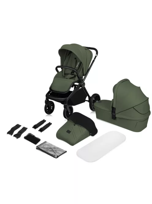 Lionelo Mika Plus 2in1 Multifunkciós babakocsi - Green Olive