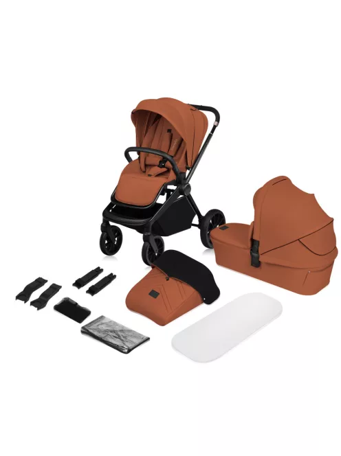 Lionelo Mika Plus 2in1 Multifunkciós babakocsi - Brown Rust