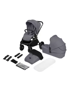 Lionelo Mika Plus 2in1 Multifunkciós babakocsi - Grey Stone