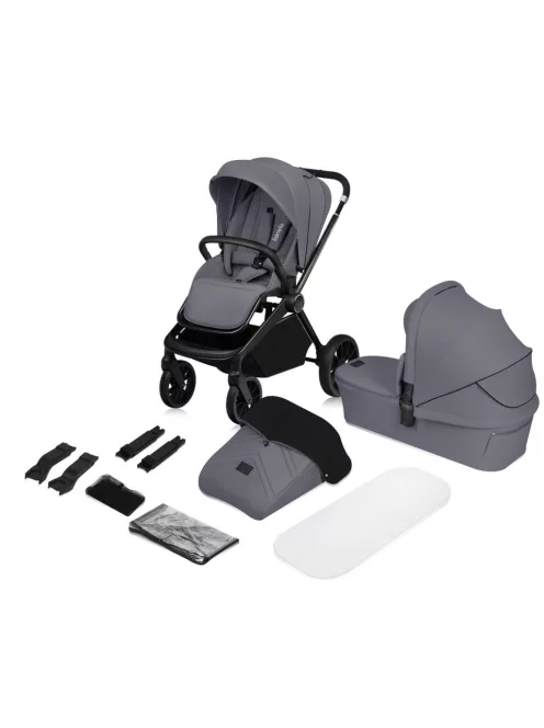 Lionelo Mika Plus 2in1 Multifunkciós babakocsi - Grey Stone