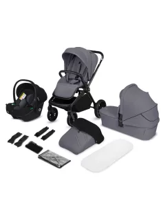 Lionelo Mika Plus 3in1 multifunkciós babakocsi - Grey Stone