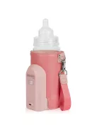 Lionelo Thermup Go Evo hordozható cumisüveg-melegítő - Coral Pink