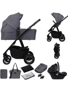   Lionelo Amber Plus 3in1 multifunkciós babakocsi - Grey Graphite