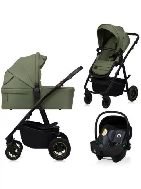 Lionelo Amber Plus 3in1 multifunkciós babakocsi - Green Forest