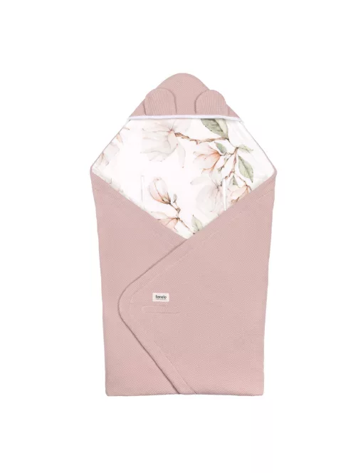 Lionelo Travel Swaddle autósülésbe való pólya, 90x90 cm - Beige Magnolia