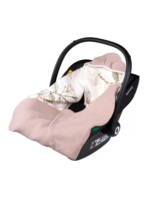 Lionelo Travel Swaddle autósülésbe való pólya, 90x90 cm - Beige Magnolia