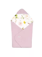Lionelo Travel Swaddle autósülésbe való pólya, 90x90 cm - Pink Flower