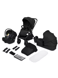 Lionelo Mika Plus 3in1 multifunkciós babakocsi - Black Onyx