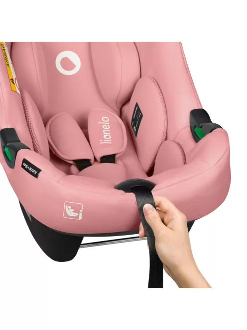 Lionelo Astrid I-Size Babahordozó + bázistalp Set 40-87 cm - Pink Coral