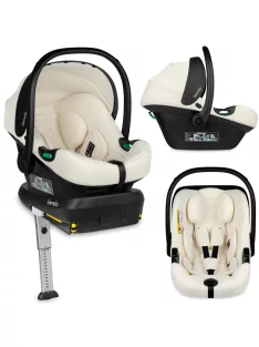   Lionelo Astrid I-Size Babahordozó + bázistalp Set 40-87 cm - Beige Cream