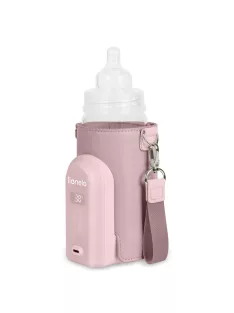   Lionelo Thermup Go Evo hordozható cumisüveg-melegítő - Pink Mist