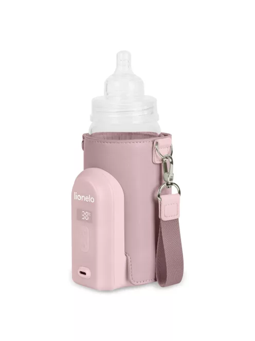 Lionelo Thermup Go Evo hordozható cumisüveg-melegítő - Pink Mist