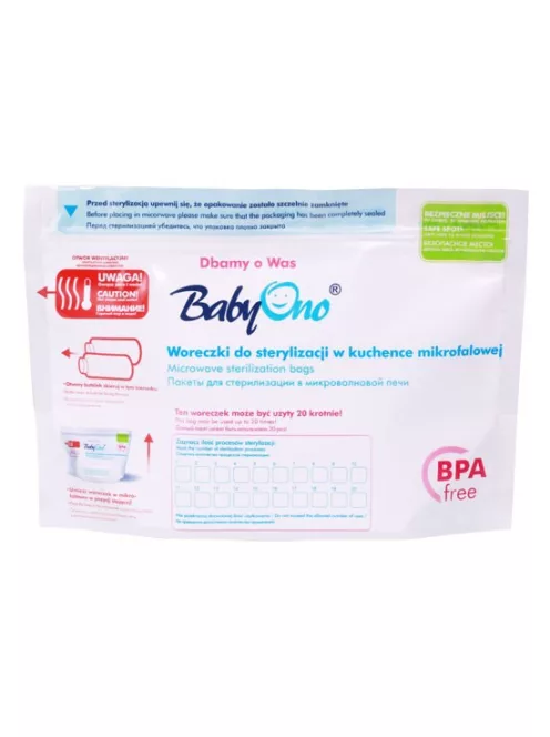 BabyOno Mikrós fertőtlenítőzacskó, 5 db