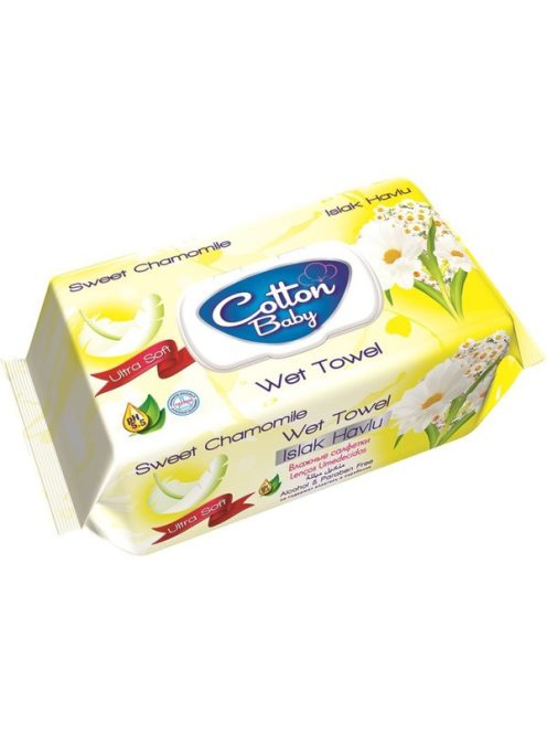 Aquella - Baby nedves törlőkendő, Camomille, kupakos, 100 db