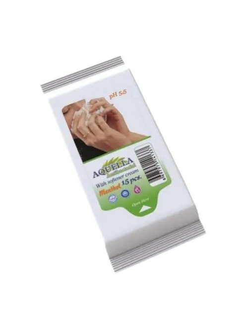 Aquella - Nedves törlőkendő, Antibacterial, Menthol, 15 db