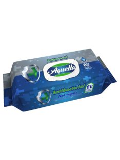   Aquella - Nedves törlőkendő, Antibacterial, kupakos, 80 db