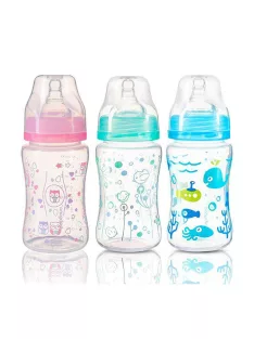   BabyOno Cumisüveg műanyag szélesnyakú anticolic 240ml 403