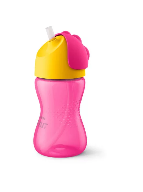 Philips AVENT Itatópohár rugalmas szívószállal 300ml 12hó - lányos