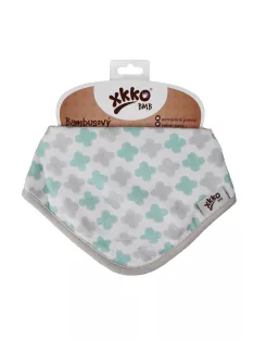 Xkko nyálkendő patentos bambusz - menta mintás BMBBND041