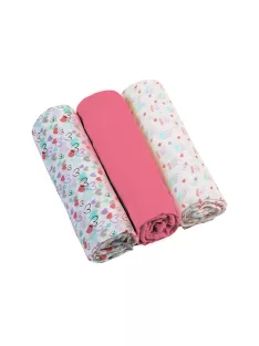 BabyOno Textilpelenka, színes, 3 db, pink, 348/02