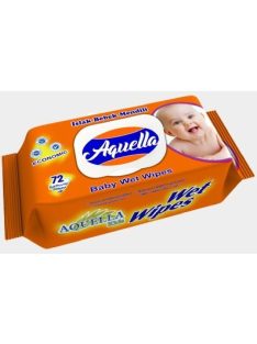 Aquella - Baby nedves törlőkendő, Economic, kupakos, 72db