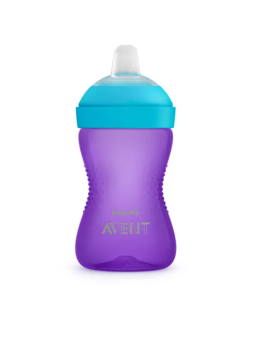 Philips AVENT Itatópohár puha csőrös harapásálló 300ml 9hó - lányos