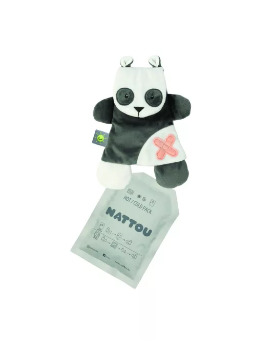 Nattou szundikendő plüss hideg/meleg terápiás gélpárnával BuddieZzz - panda