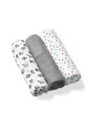 BabyOno bambusz textilpelenka színes 3db - szürke 397/02