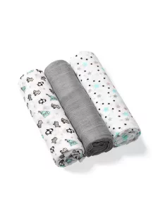 BabyOno bambusz textilpelenka színes 3db - szürke 397/02