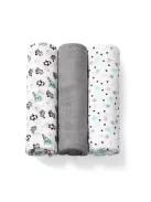 BabyOno bambusz textilpelenka színes 3db - szürke 397/02