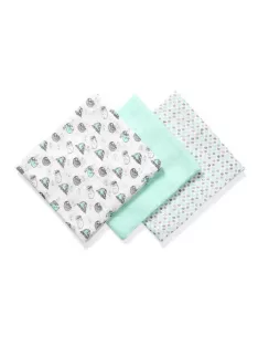   BabyOno Textilpelenka, színes, 3 db, bambusz, halványzöld, 397/04