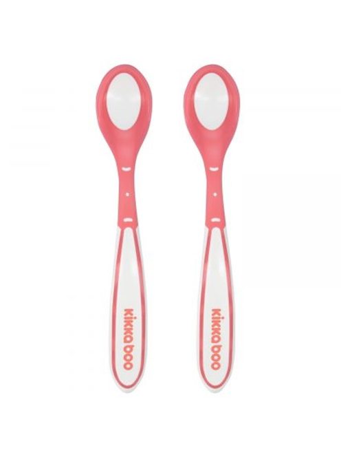 Kikkaboo Boo hőérzékelős etetőkanál, 2db - pink