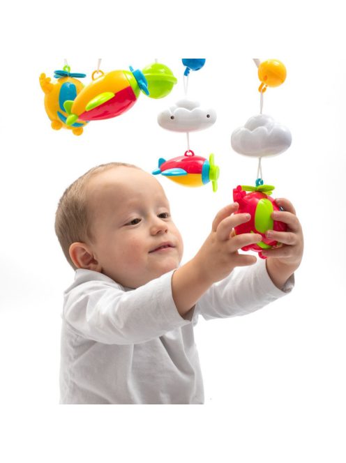 Baby Mix - Zenélő-forgó, projektoros, távirányítóval, Repülő és helikopter