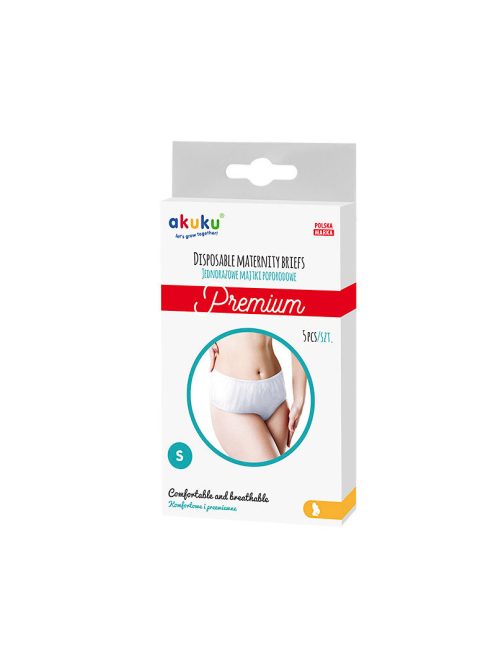 Akuku - Bugyi szülés utáni, eldobható, PREMIUM, 5 db,  S