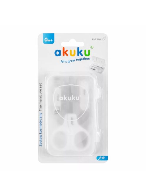 Akuku Manikűrkészlet tokban - fehér