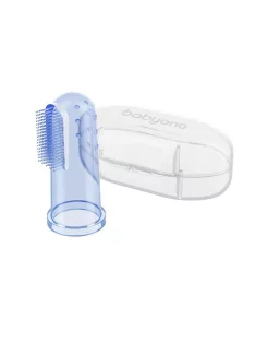 BabyOno Fogkefe és ínymasszírozó, kék