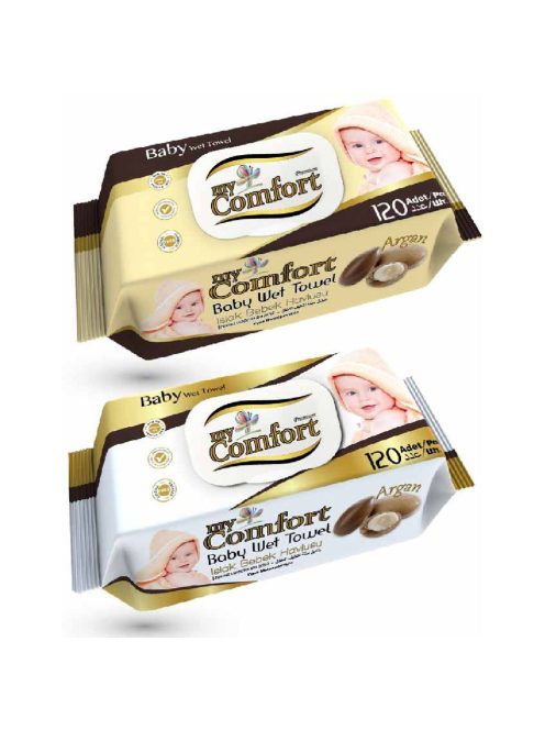 My Comfort nedves törlőkendő kupakos 120db - argán olajjal