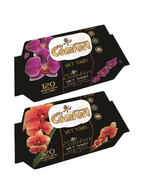 My Comfort nedves törlőkendő kupakos 120db - orchidea illattal
