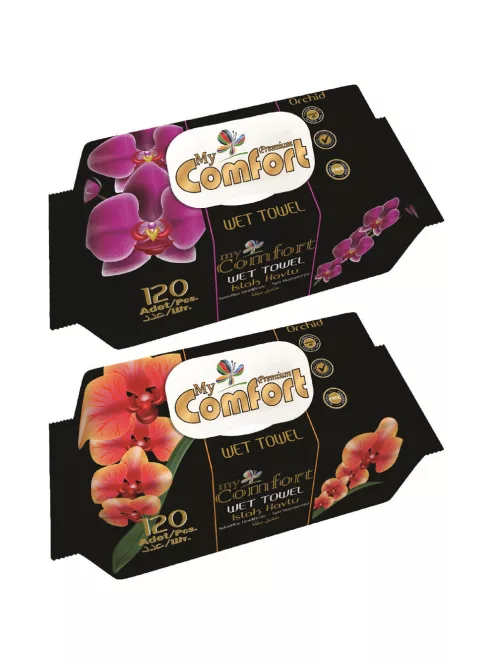 My Comfort nedves törlőkendő kupakos 120db - orchidea illattal