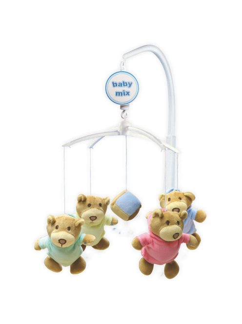 Baby Mix - Zenélő-forgó, Macik, kocka