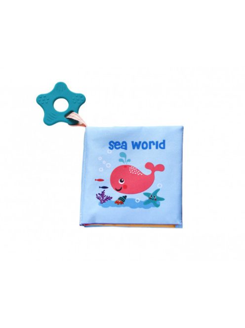 Kikkaboo készségfejlesztő textilkönyv és rágóka, tengervilág