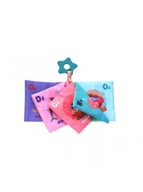 Kikkaboo készségfejlesztő textilkönyv és rágóka, tengervilág