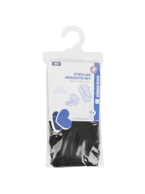 Kikkaboo szúnyogháló, univerzális babakocsira és mózeskosárra - fekete