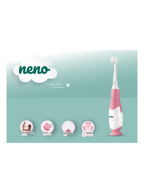 Neno fogkefe elektromos 3 hó-3 év Denti - rózsaszín