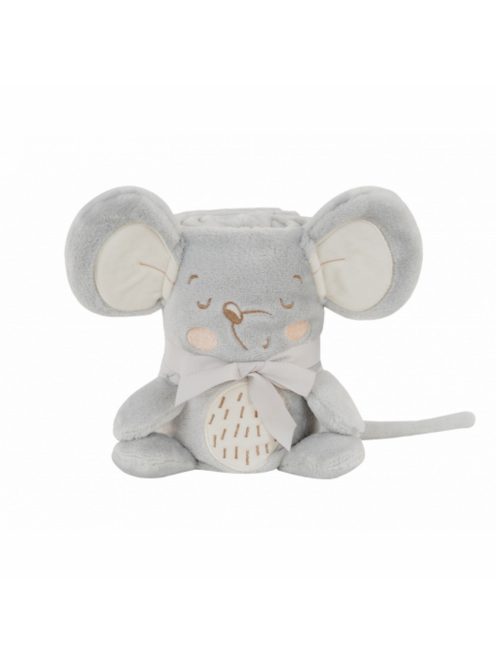 Kikkaboo takaró, 75x100cm - vidám kisegér szürke